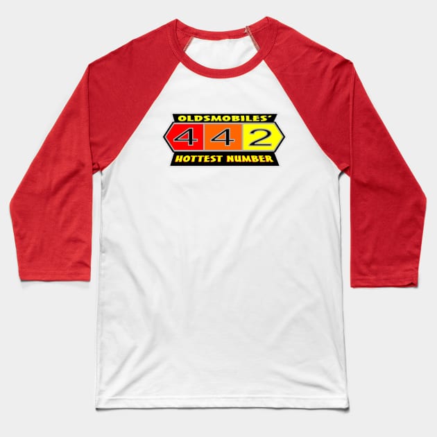 Olds 442 Baseball T-Shirt by RGDesignIT